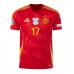 Camiseta España Nico Williams #17 Primera Equipación Eurocopa 2024 manga corta